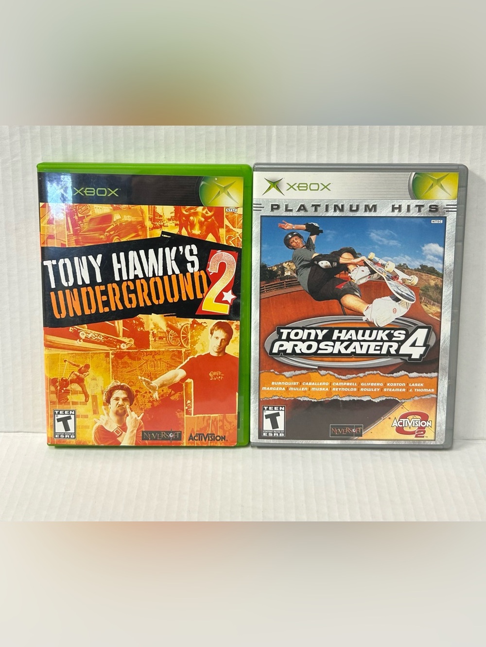 Original Xbox Tony Hawk's Underground 2 & Pro Skater 4 Game Pack